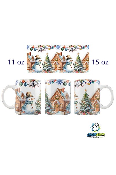 Ghostbastır Design Karlı Noel | Yılbaşı Kupa Bardak - 1 Adet K0583