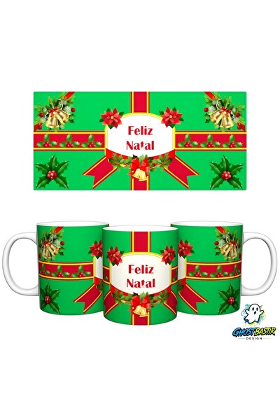 Ghostbastır Design Mutlu Noel | Yılbaşı Kupa Bardak - 1 Adet K0620