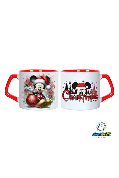 Ghostbastır Design Mickey Mouse Noel | Yılbaşı Kupa Bardak - 1 Adet 1033