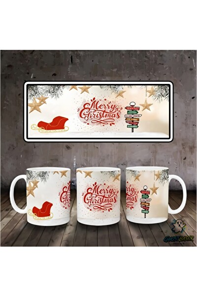 Ghostbastır Design Mutlu Noeller | Yılbaşı Kupa Bardak - 1 Adet K0621