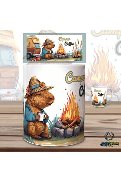 Ghostbastır Design Capybara Kampçı Kupa Bardak - 1 Adet K0534