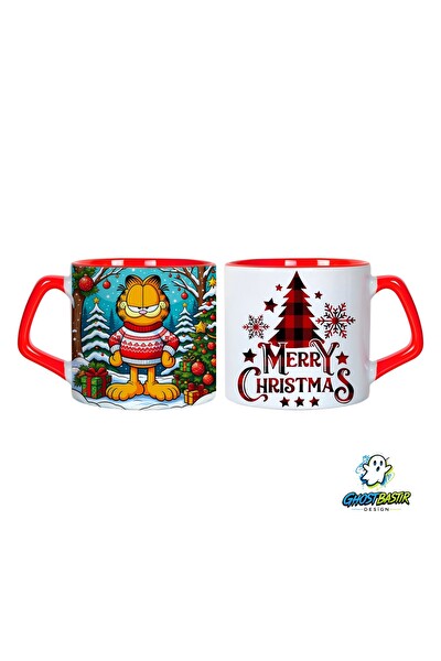 Ghostbastır Design Garfield Noel | Yılbaşı Kupa Bardak - 1 Adet 0993