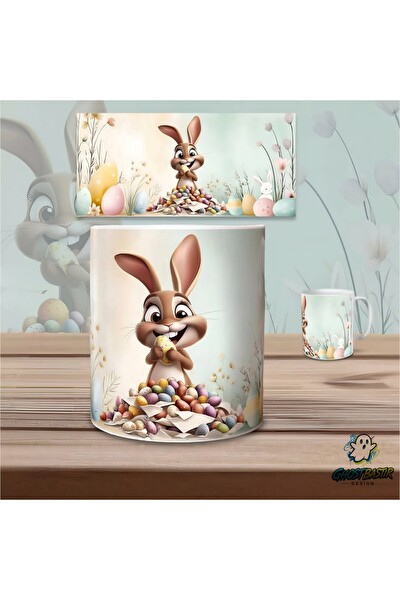 Ghostbastır Design Paskalya Tavşanı Kupa Bardak - 1 Adet K0654