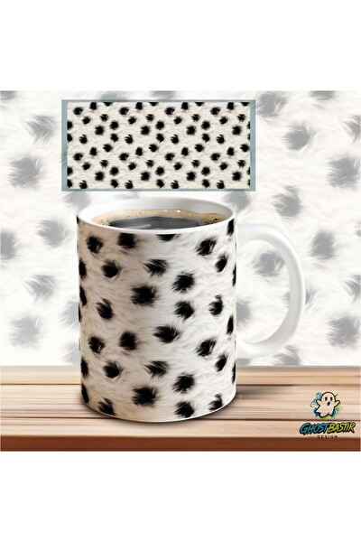 Ghostbastır Design Dalmaçya Tüylü Kupa Bardak - 1 Adet K0545