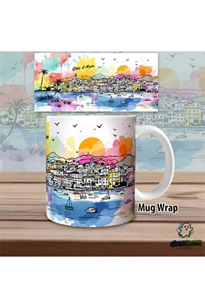 Ghostbastır Design Cote D Azur Kupa Bardak - 1 Adet K0539