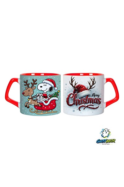 Ghostbastır Design Snoopy Noel | Yılbaşı Kupa Bardak - 1 Adet 1075