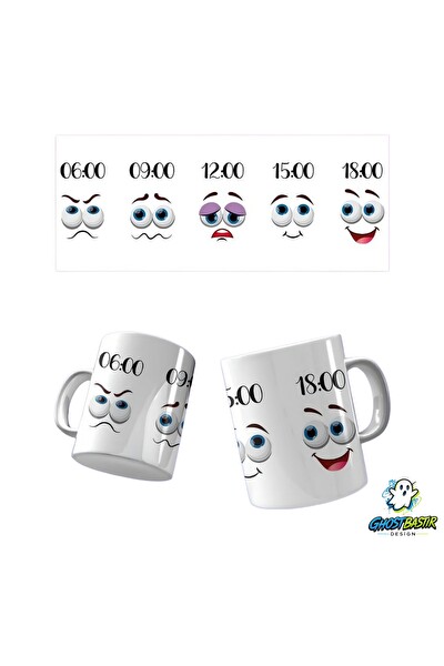 Ghostbastır Design Ruh Hali Saatleri Kupa Bardak - 1 Adet K0494