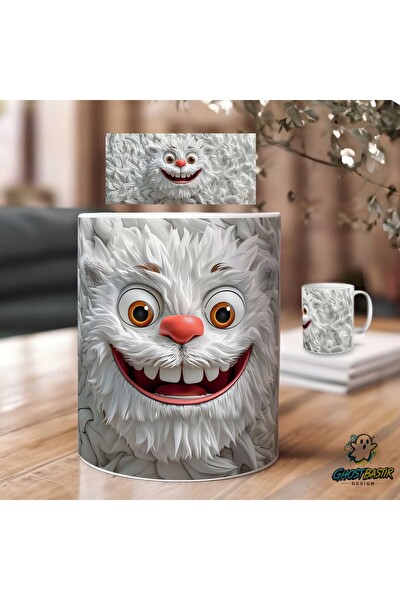 Ghostbastır Design Komik Hayvan Figürlü Kupa Bardak - 1 Adet K0591
