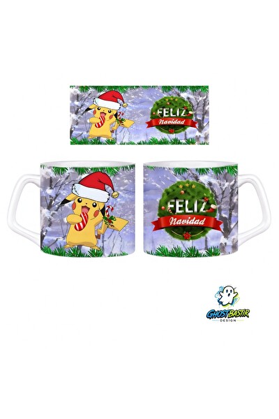 Ghostbastır Design Pikachu Noel | Yılbaşı Kupa Bardak - 1 Adet 1057