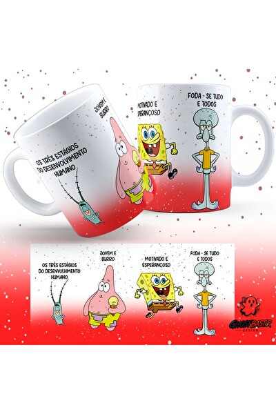 Ghostbastır Design Sünger Bob Kupa Bardak - 1 Adet K0698