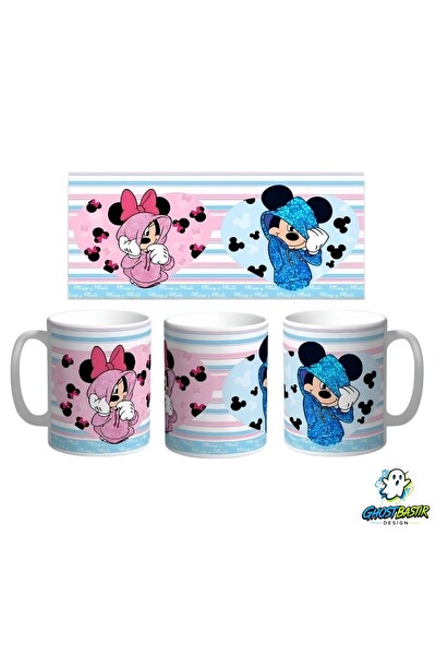 Ghostbastır Design Mickey ve Minnie Mouse Kupa Bardak - 1 Adet K0610