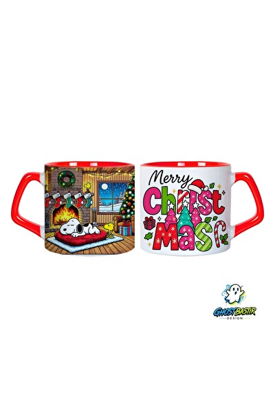 Ghostbastır Design Snoopy Noel | Yılbaşı Kupa Bardak - 1 Adet 1073