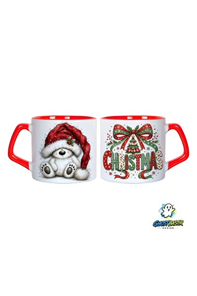 Ghostbastır Design Ayıcıklı Noel | Yılbaşı Kupa Bardak - 1 Adet 0965