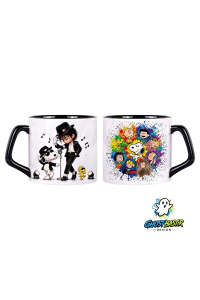 Ghostbastır Design Michael Jackson Snoopy Kupa Bardak - 1 Adet 1030