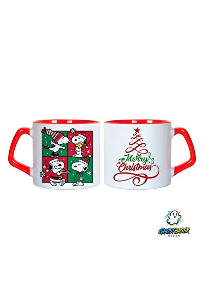 Ghostbastır Design Snoopy Noel | Yılbaşı Kupa Bardak - 1 Adet 1069