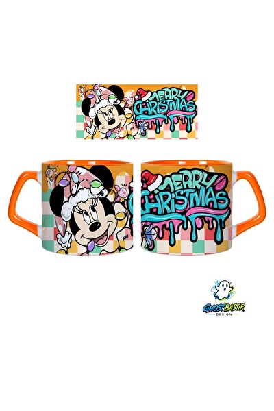 Ghostbastır Design Minnie Mouse Noel | Yılbaşı Kupa Bardak - 1 Adet 1040