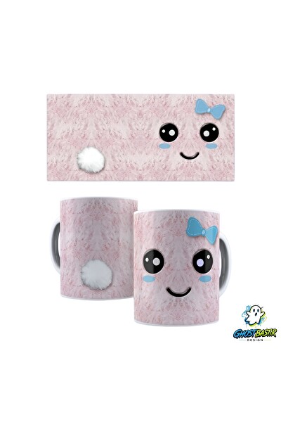 Ghostbastır Design Kawaii Tavşan Kupa Bardak - 1 Adet K0482