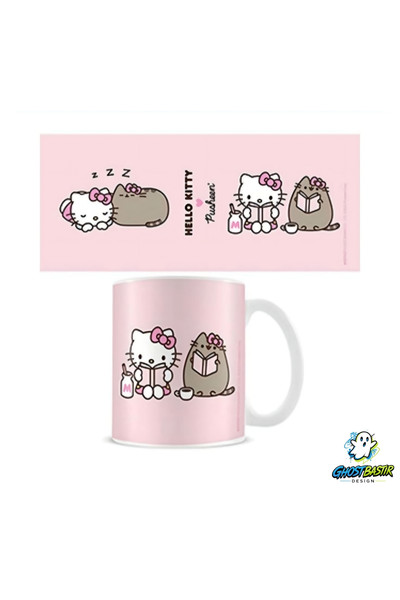 Ghostbastır Design Pusheen ve Hello Kitty Kupa Bardak - 1 Adet K0495