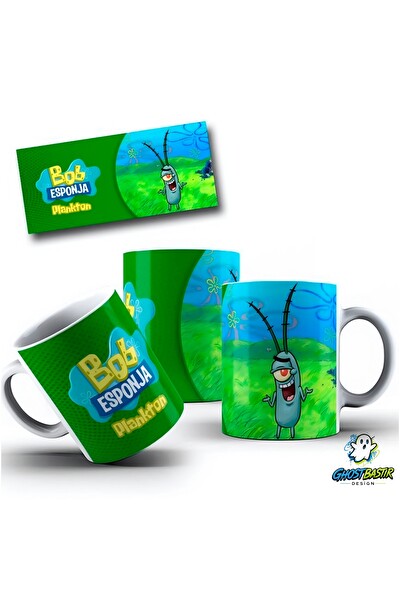 Ghostbastır Design Sünger Bob Plankton Kupa Bardak - 1 Adet K0469