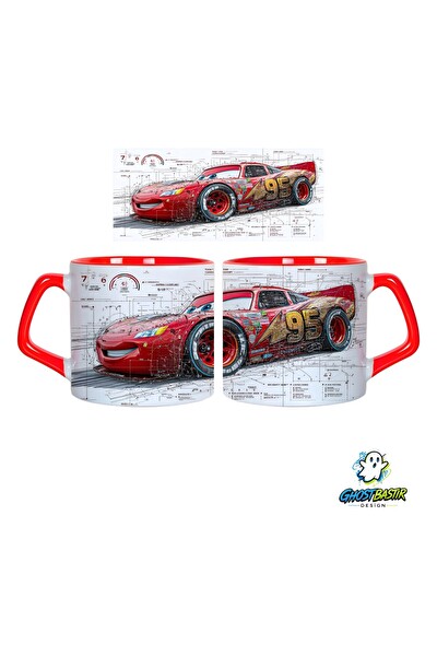 Ghostbastır Design Cars Mcqueen Kupa Bardak - 1 Adet 0974
