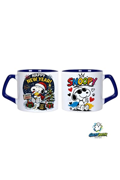 Ghostbastır Design Snoopy Noel | Yılbaşı Kupa Bardak - 1 Adet 1071