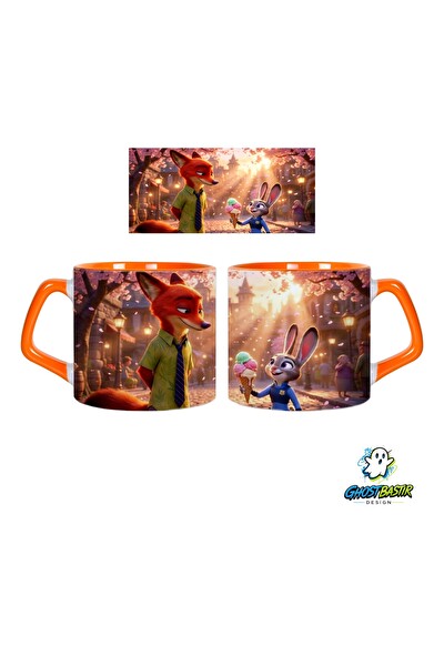 Ghostbastır Design Zootropolis Judy ve Nick Kupa Bardak - 1 Adet 0891
