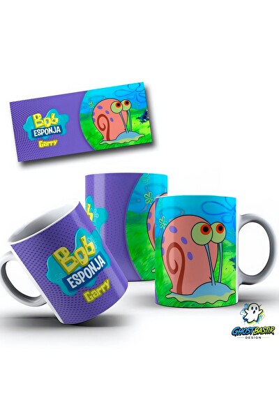 Ghostbastır Design Sünger Bob Garry Kupa Bardak - 1 Adet K0465