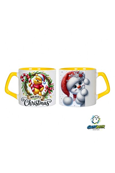 Ghostbastır Design Winnie The Pooh Noel | Yılbaşı Kupa Bardak - 1 Adet 1098