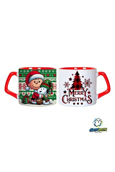 Ghostbastır Design Snoopy Noel | Yılbaşı Kupa Bardak - 1 Adet 1074