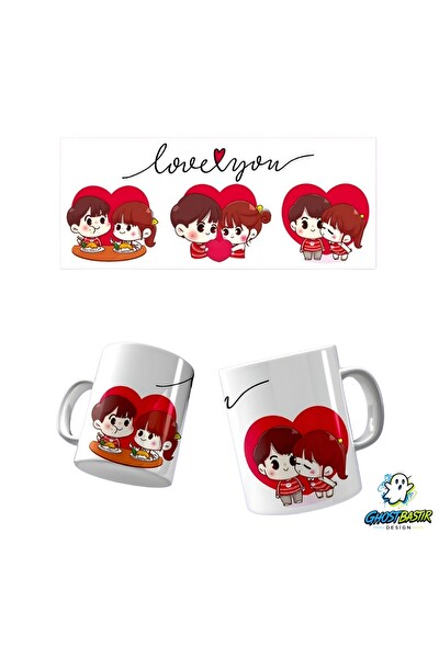 Ghostbastır Design Seni Seviyorum Kupa Bardak - 1 Adet K0492