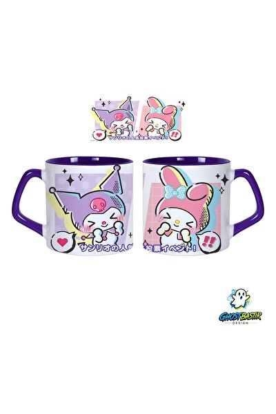 Ghostbastır Design Kuromi ve Melody Kupa Bardak - 1 Adet 0794