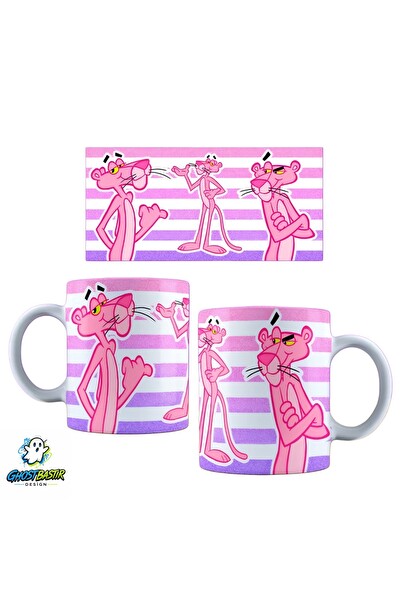 Ghostbastır Design Pembe Panter Kupa Bardak - 1 Adet K0354
