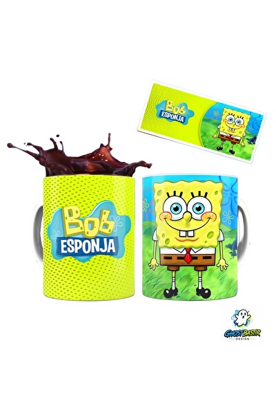 Ghostbastır Design Sünger Bob Kupa Bardak - 1 Adet K0419
