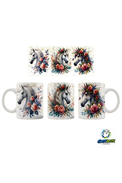 Ghostbastır Design Atlar Kupa Bardak - 1 Adet K0154