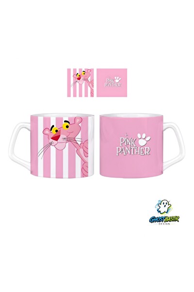 Ghostbastır Design Pembe Panter Kupa Bardak - 1 Adet 0803