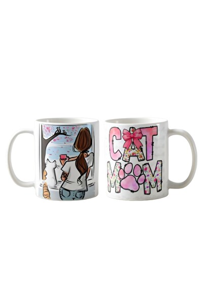 Ghostbastır Design Kedi Annesi Kupa Bardak - 1 Adet K072