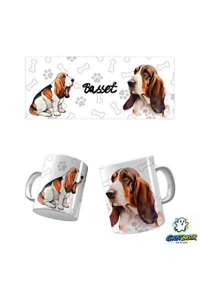 Ghostbastır Design Basset Hound Kupa Bardak - 1 Adet K0160