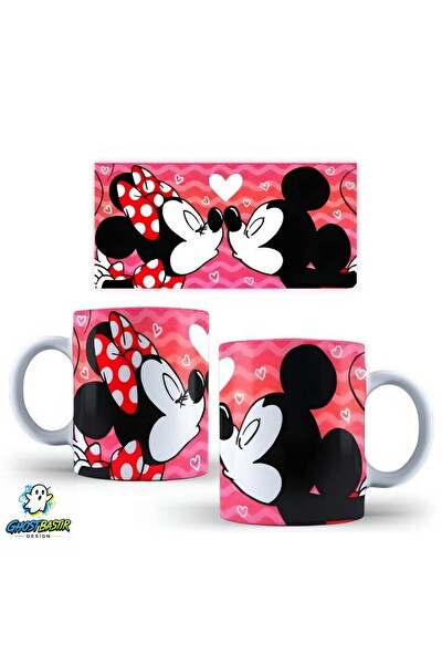 Ghostbastır Design Mickey ve Minnie Kupa Bardak - 1 Adet K0312