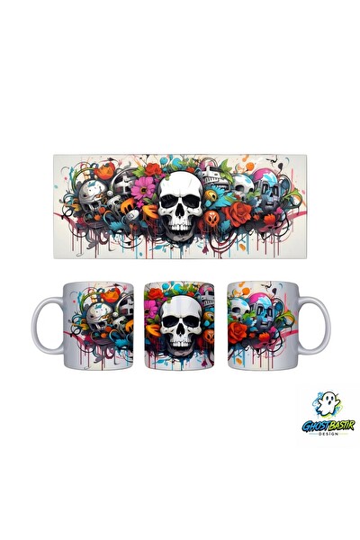 Ghostbastır Design Kurukafa Kupa Bardak - 1 Adet K0293