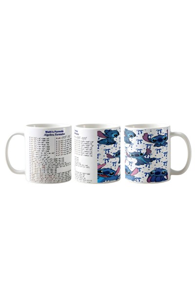 Ghostbastır Design Eğitici Matematik Formülleri Stitch Kupa Bardak - 1 Adet K029