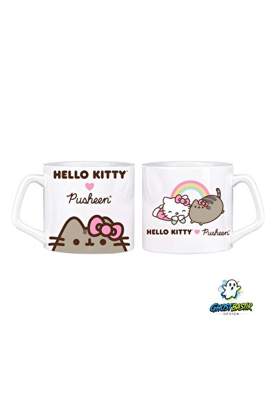 Ghostbastır Design Hello Kitty ve Pusheen Kupa Bardak - 1 Adet 0784