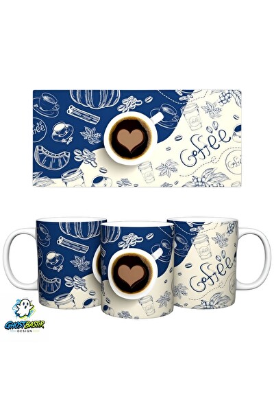 Ghostbastır Design Kahve Temalı Kupa Bardak - 1 Adet K0273