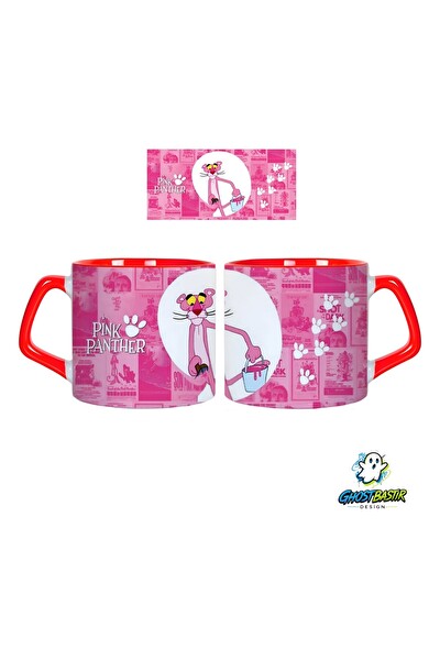 Ghostbastır Design Pembe Panter Kupa Bardak - 1 Adet 0807