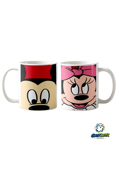 Ghostbastır Design Mickey ve Minnie Kupa Bardak - 1 Adet K0315
