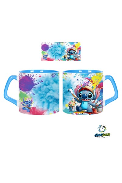 Ghostbastır Design Ressam Stitch Kupa Bardak - 1 Adet 0593