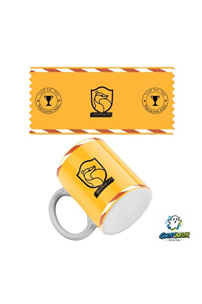 Ghostbastır Design Harry Potter Hufflepuff Kupa Bardak - 1 Adet K0251