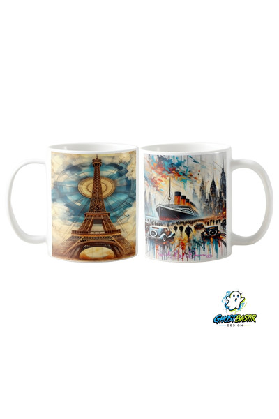 Ghostbastır Design Paris Kupa Bardak - 1 Adet K0352