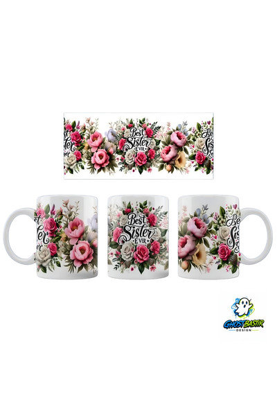 Ghostbastır Design En İyi Kız Kardeş Kupa Bardak - 1 Adet K0220