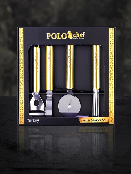 Polochef Proline Paslanmaz Çelik Gold Soyacak Seti