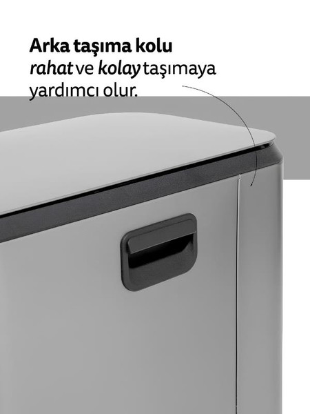 5five Titan Metal Pedallı 5 L Çelik Çöp Kovası